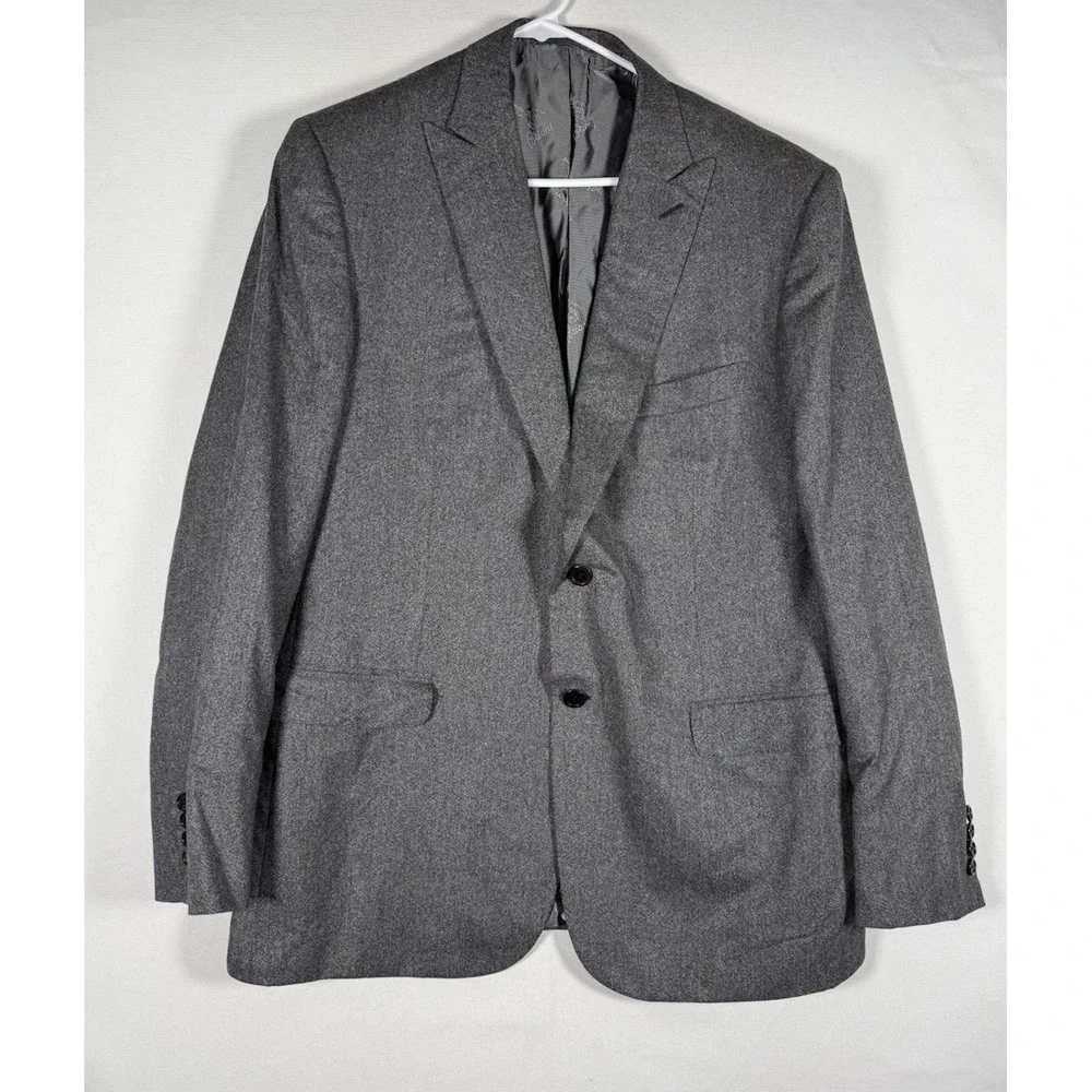 Brioni 3-Piece Suit Mens 44R Gray Cashmere Silk Bracciano Blazer Vest Trousers
